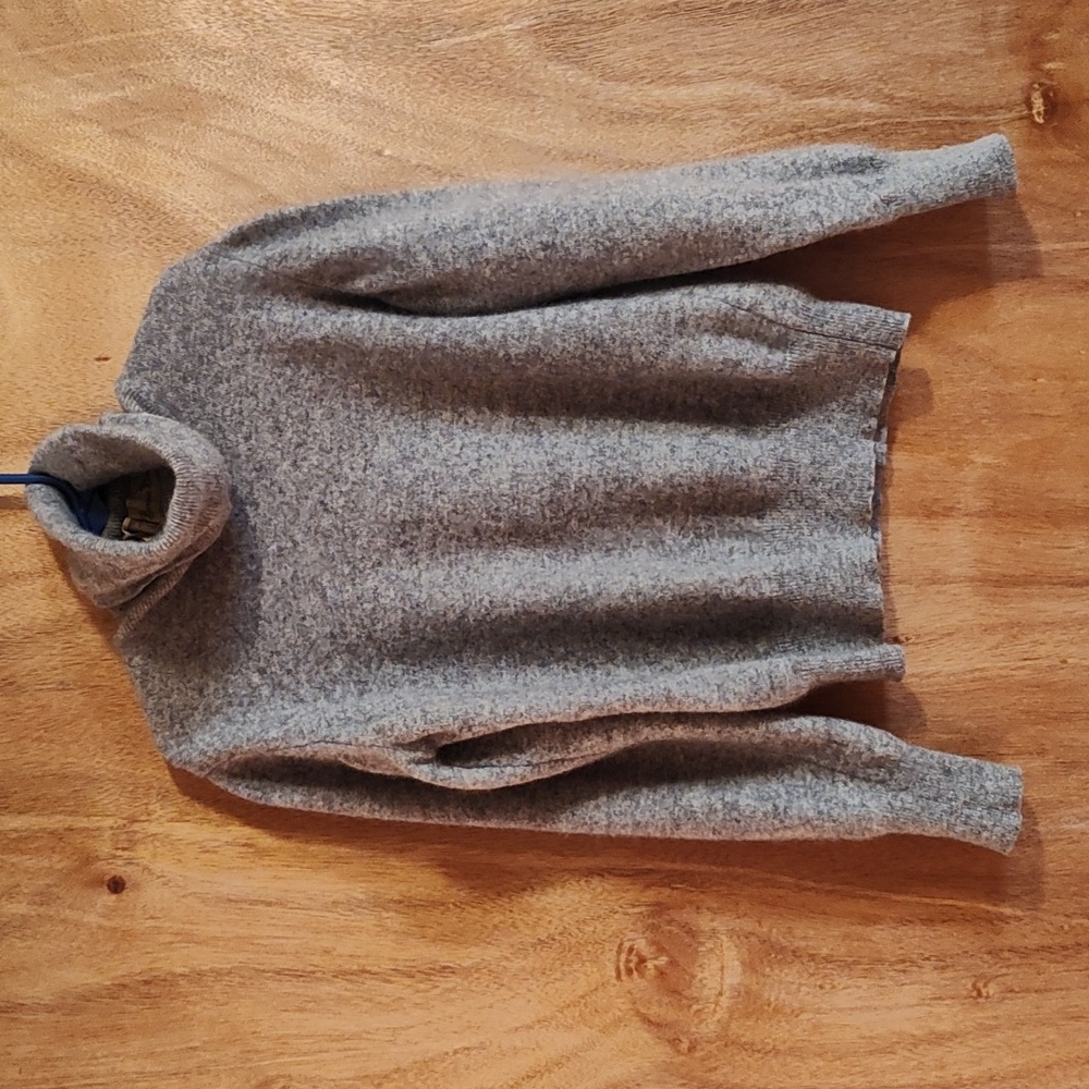 Vintage Bonnie Briar Girls Italian Cashmere Sweater Gray Size M 7/8 (See Meas.)